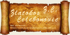 Zlatokos Čelebonović vizit kartica